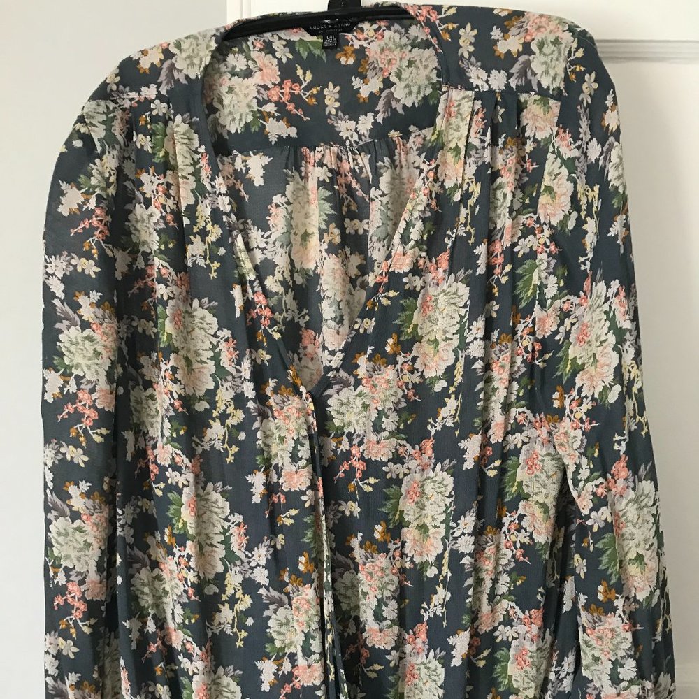 Faux wrap blouse from Lucky Brand.